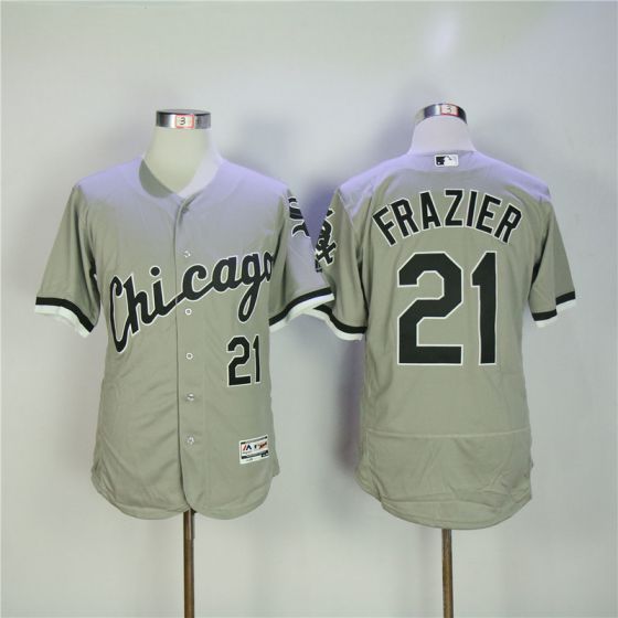 Men Chicago White Sox #21 Frazier Grey Elite MLB Jerseys->chicago white sox->MLB Jersey
